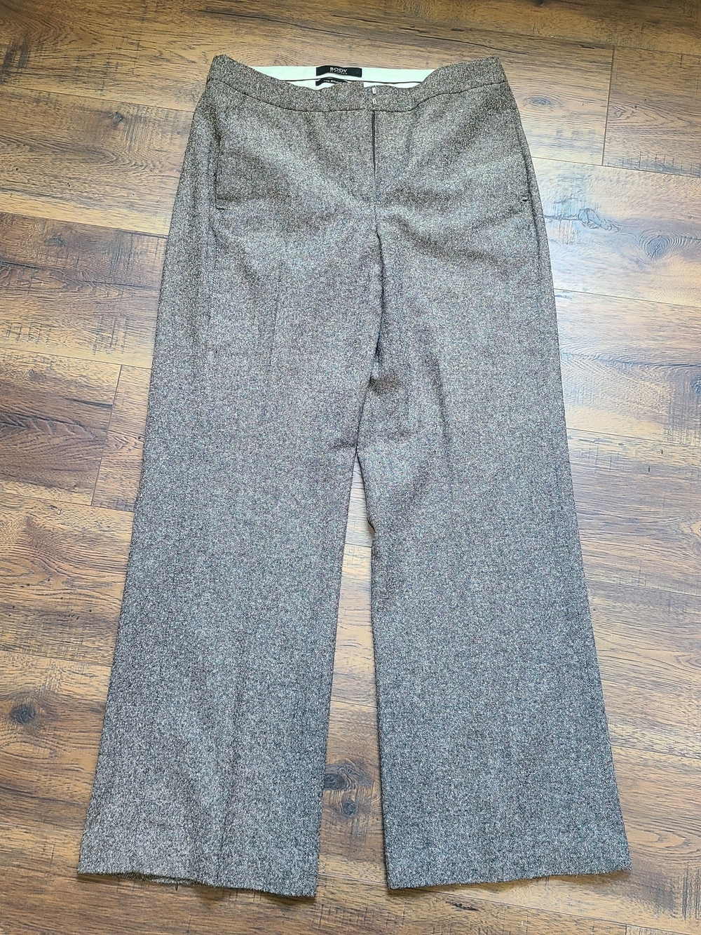 Body By Victoria's Secret Brown Tweed Wide-Leg Pants 12